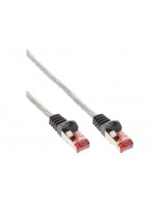InLine Patch-Kabel RJ-45 M bis M 50 cm SSTP-Kabel CAT 6 geformt durchsichtig (76450T)
