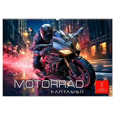 Motorrad Fantasien (Wandkalender 2027 DIN A2 quer), CALVENDO Monatskalender