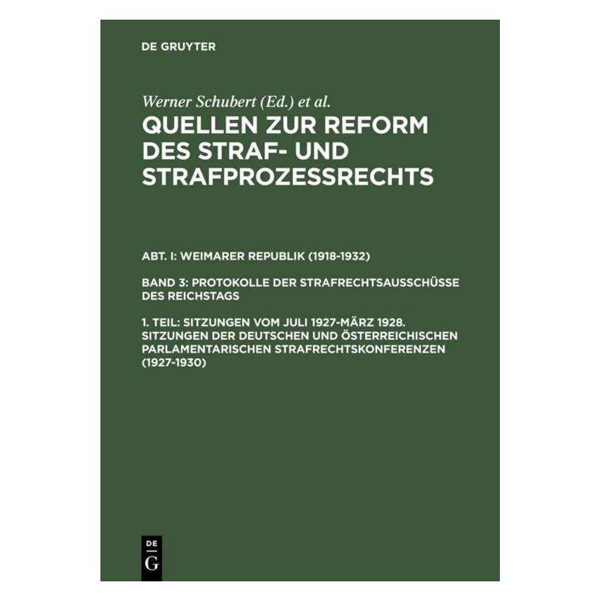 De Gruyter Sitzungen vom Juli 1927 März 1928. Sitz (66438374)