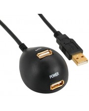 InLine USB-Cradle USB M bis nur Strom W 2 m Schwarz (34652)