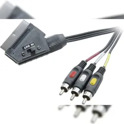 SpeaKa Professional SCART / Composite Cinch TV, Receiver Anschlusskabel [1x SCART-Stecker SP-7869848