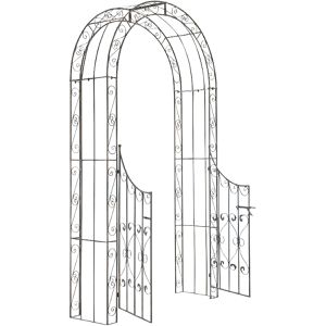 CLP Rosenbogen Sina, bronze, mit Tür, aus Metall, freistehend, 135 x 245 x 42 cm