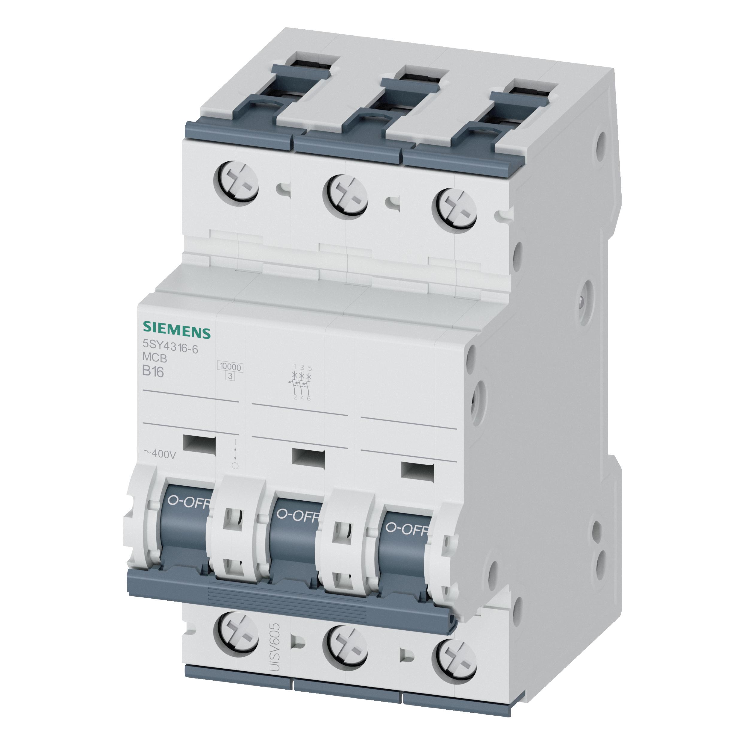 Siemens Sicherungsautomat 3-polig 16A Typ B (5SY43166)