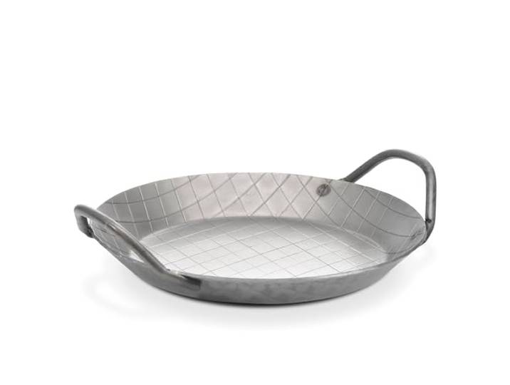 GSW 859059 Gastro Traditionell Eisenpfanne geschmiedet, Servierpfanne mit Zwei Griffen 28 cm