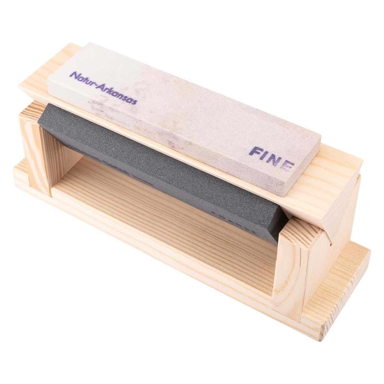 Herbertz Holzblock mit 3 Abziehsteinen (288415)