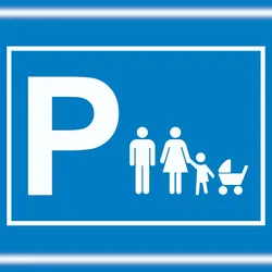 HB-Druck Eltern Kinderwagen Parkplatz Schild waagerecht A1 (594x841mm)