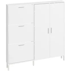 SoBuy, Schuhschrank, FSR231-W (115.50 x 14.50 x 117 cm)