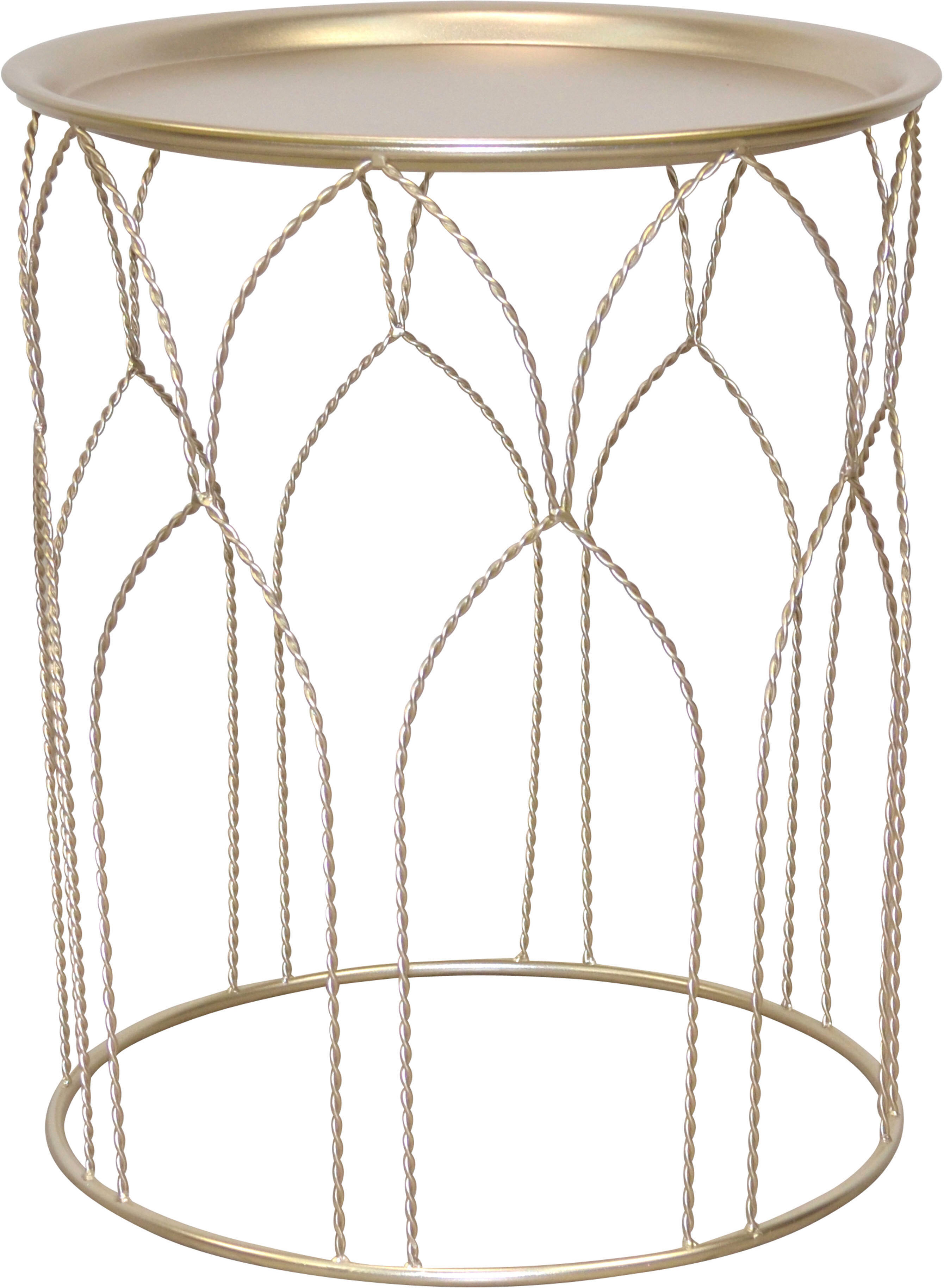 Beistelltisch, gold (goldfarben, goldfarben, goldfarben), B:44cm H:53cm T:44cm, HOFMANN LIVING AND MORE, Tische, Beistelltisch goldfarben, goldfarben, goldfarben B/H/T: 44cm x 53cm x 44cm