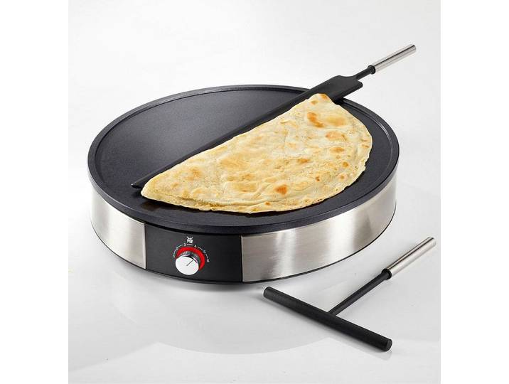 WMF Crêpesmaker LONO Crêperie, abnehmbare, spülmaschinengeeignete Platte, 1600 W, Ø 33 cm, inkl. Crepes-Wender und Teigverteiler, 6 Hitzestufen, Überflussrand
