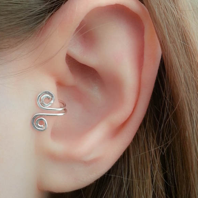Stylish Acupressure Earrings For Weight Loss Natural Weight Management Silver
