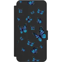 Nivocase Klapphülle für Samsung Galaxy S25 Edge Handyhülle aus Kunst Leder NIVOflip schwarz Muster (Samsung Galaxy S25 Edge), Smartphone Hülle, Schwarz