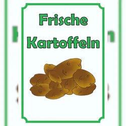 HB-Druck Verkaufsschild Schild Kartoffeln Hochkant A4 (210x297mm)