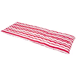 BANKAUFLAGE 3-Sitzer rot-weiß gestreift 143/48/5 cm