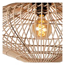 Lucide 03135/56/72 Deckenleuchte Magali 1x40w | E27 - Hellholz, Rattan, dimmbar