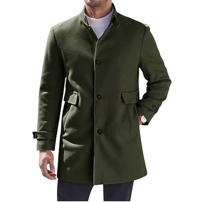 Herren Wintermantel Mantel Parka Trenchcoat Regenmantel Lässig Herbst Winter Polyester Oberbekleidung Bekleidung Klassisch Reverskragen mit Schlitz