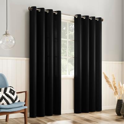 No. 918 Brandon Magnetic Closure Room Darkening Grommet 2-Piece Curtain Panel Pair