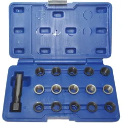 ASTA A-62269 Satz Zündkerzengewinde Reparatur M14x1,25mm mit 15 Einsätze + Schneider