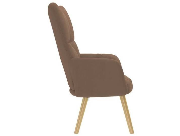 Fauteuil simple - Brun - Chaise de relaxation - Marron Tissu 61.5x69x95.5 cm F8041
