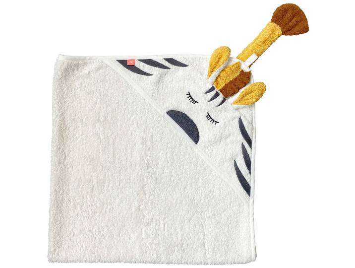 Badetuch mit Kapuze Zebra