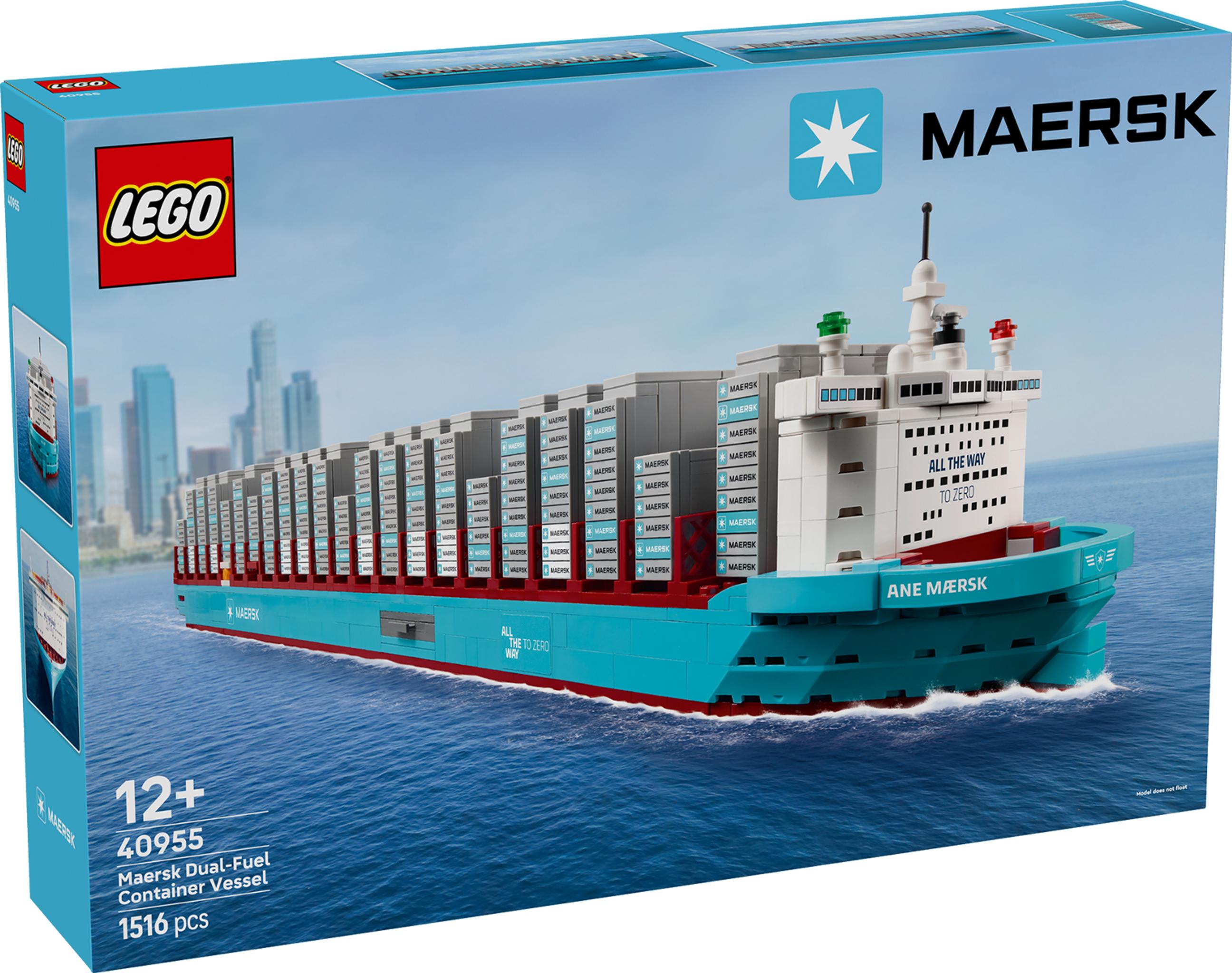LEGO Iconic Maersk Dual-Fuel Container Vessel 40955, Bausatz, 12 Jahr(e), Kunststoff, 1516 Stück(e), 6,33 kg
