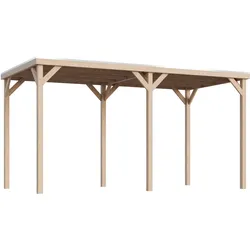 Karibu Pavillon Cubeco mit Flachdach Set inkl. 1 Verlängerung inkl. gratis H-Pfostenanker