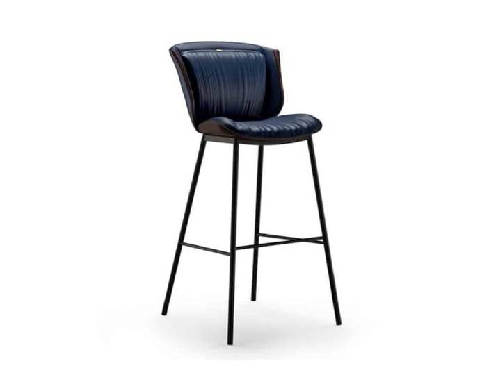 Höhenhocker Eisen-Hocker, Café-Barhocker, Vorderstuhl, Barhocker(Blue)