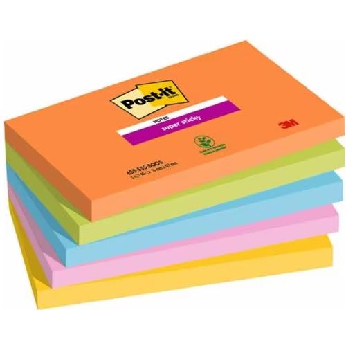 Post-it Super Sticky Notes Bangkok Collection Haftnotizen extrastark farbsortiert 5 Blöcke