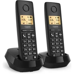 Gigaset DECT PURE 100 Duo, Telefon, Schwarz