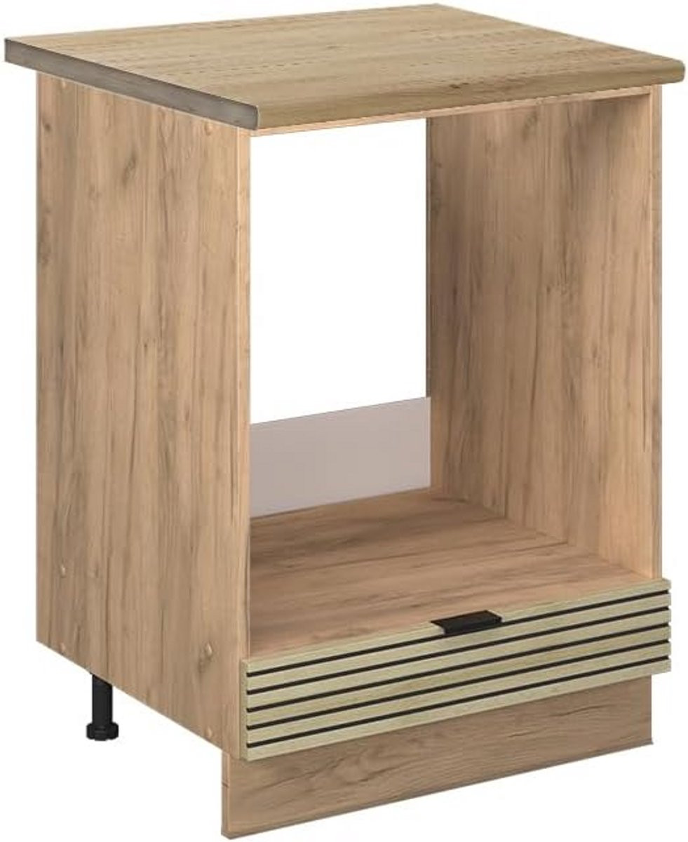 Eiken Inbouwkast voor Oven en Fornuis, Keukenmeubel Breedte: 60 cm