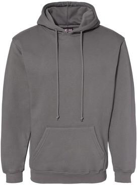 Bayside BA960 USA-Made Hooded Sweatshirt in Charcoal size 2XL 960