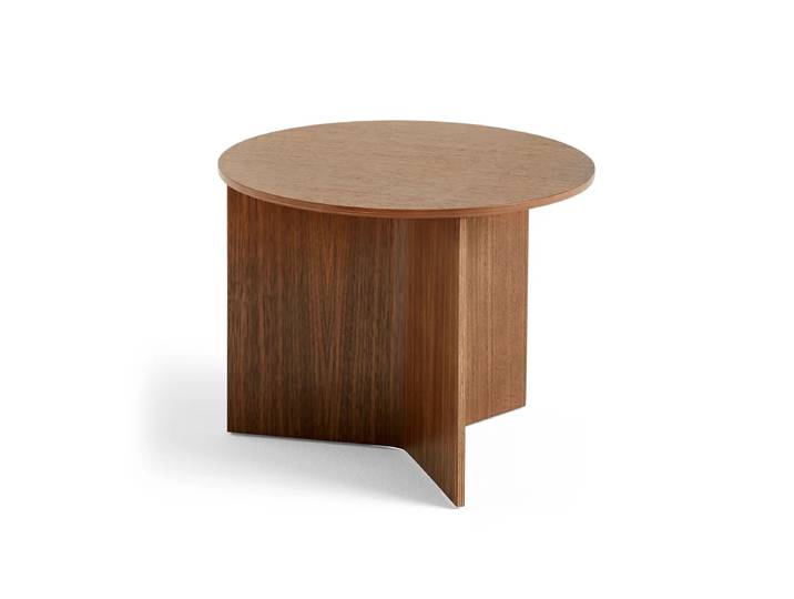 HAY - Slit Table Round, Ø 45 x H 35,5 cm, Walnuss natur