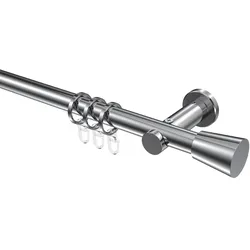 GARDINENSTANGE Platon Sitra 100 cm, 1-läufig, 20 mm Ø Chrom