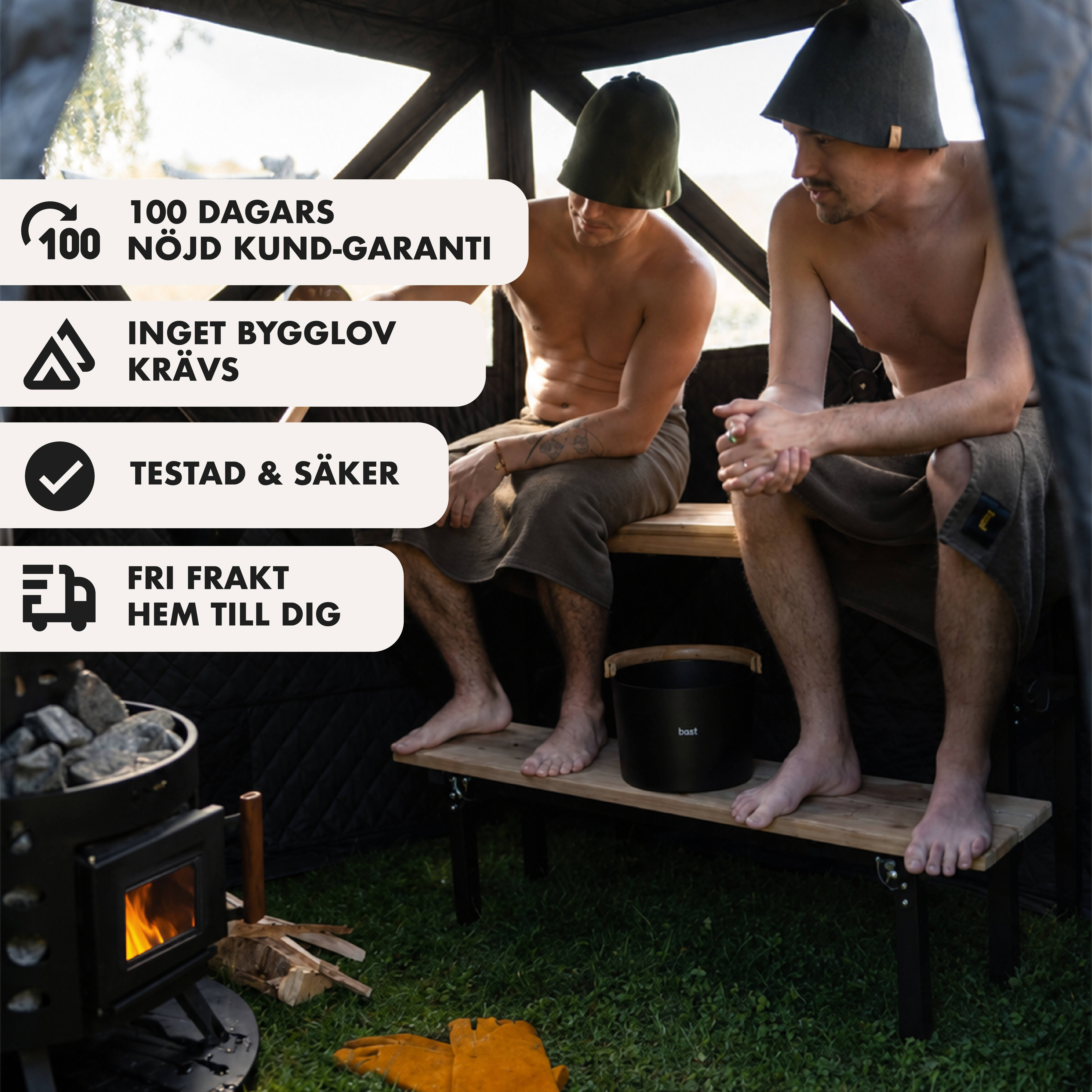bast sauna Näver Deluxe