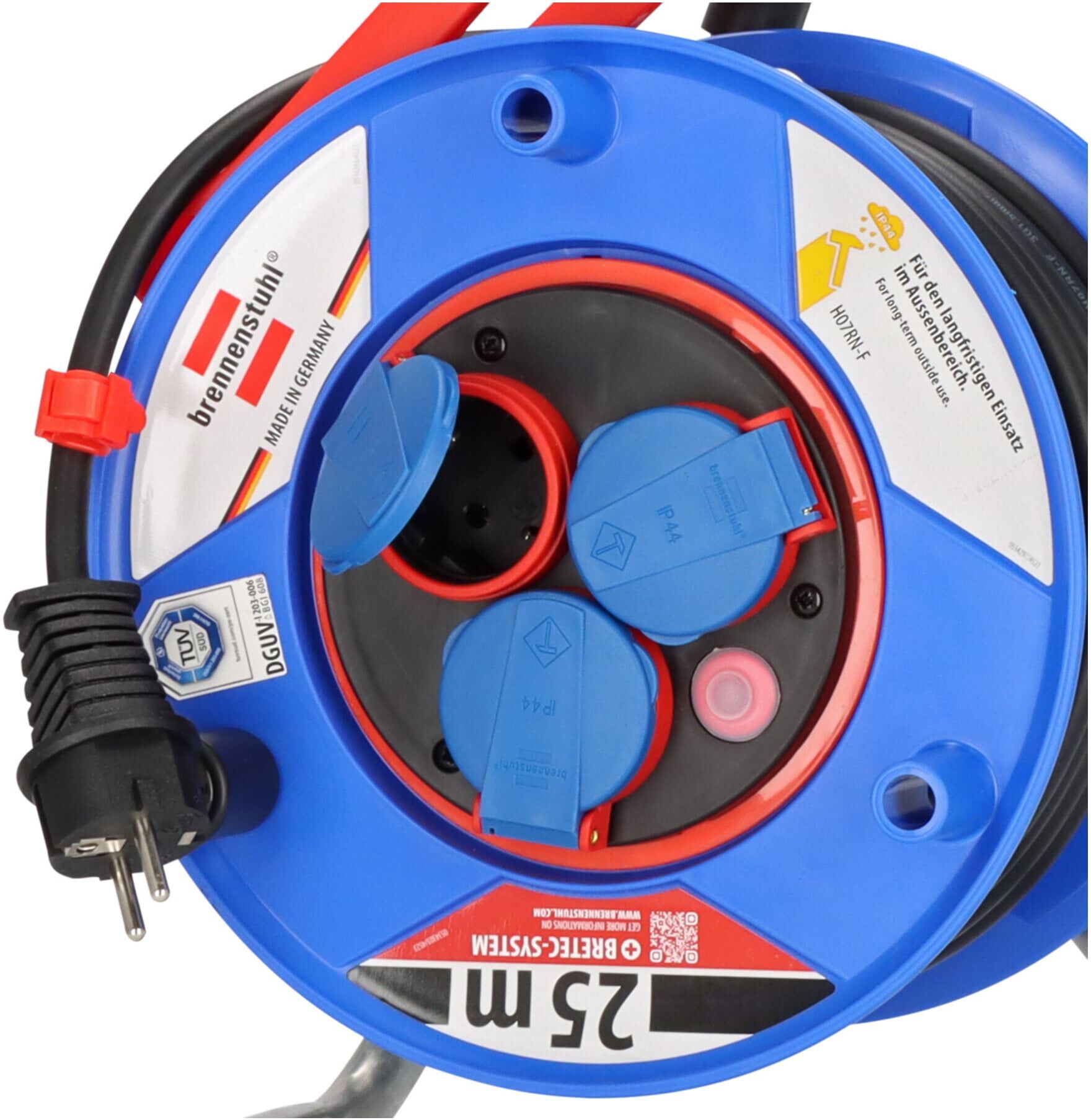 Garant Bretec IP44 Gewerbe-/Baustellen-Kabeltrommel 25m H07RN-F 3G1,5 ; Brennenstuhl (1218900)