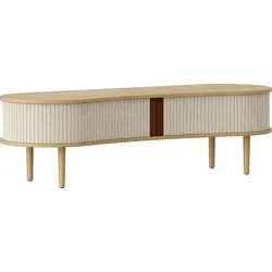 Audacious Schrank 140 cm hell sandfarbig auf Eichenbeinen
