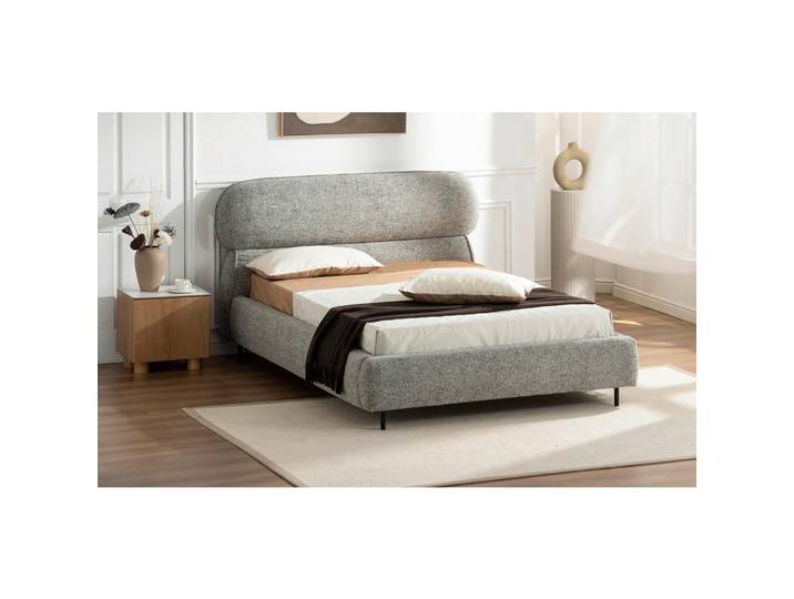 Boxxx Polsterbett, Grau, Metall, Pappel, Sperrholz, 140x200 cm, Lattenrost, Stoffauswahl,nicht verstellbar, Schlafzimmer, Betten, Polsterbetten