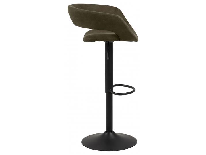 Barhocker ACTONA GROUP Grace , grün (olivegrün), B:54,5cm H:104cm T:48,5cm, Hocker, Barhocker, (Set, 2 St) in Microfaser, Höhenverstellbar, Armlehne