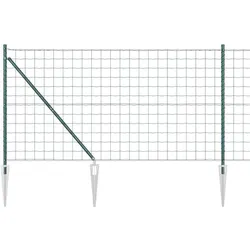 vidaXL Zaun mit Pfosten Grün 1,2 x 10 m Stahl