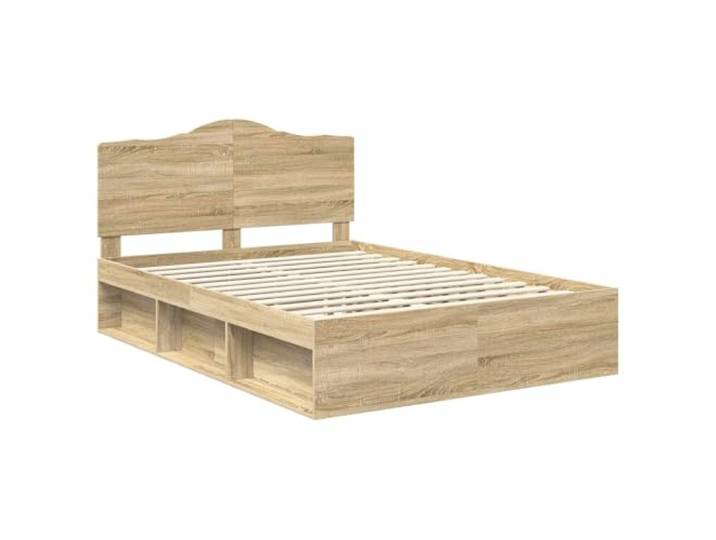 HMDNGOUT Bettrahmen Sonoma 140x190 cm Massives Kiefernholz Bettgestell mit Lattenrost Kiefer Holz Lattenrost Bett 140x190