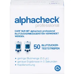 Alphacheck Professional Blutzuckerteststreifen 50 ST