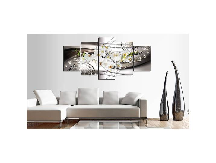 Tableau déco Orchid with Diamonds Lin Multicolore 100 x 50cm