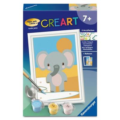 CreArt, Malen nach Zahlen Kinder - Süßer Elefant
