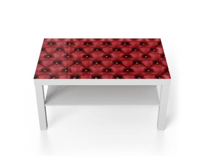 DEQORI Glastisch weiß groß 90x50 cm Motiv Rote Eleganz ausgefallener Beistelltisch aus Glas Hochglanz Couchtisch fürs Wohnzimmer moderner Couch Tisch mit Design
