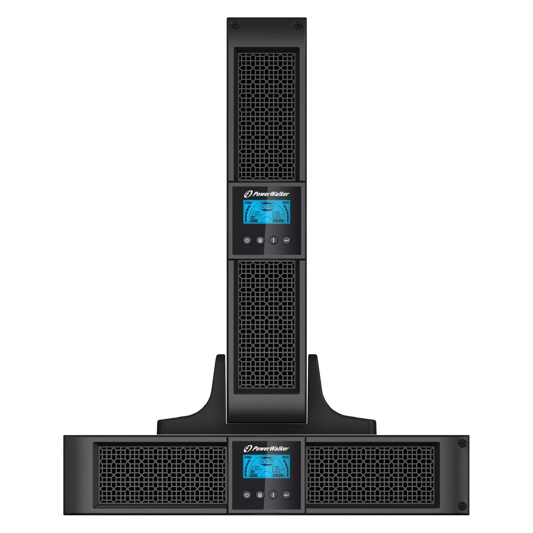 Powerwalker VI 2000 RT HID 2000VA 1800W Line-Interactive USV Tower/Rack AVR LCD Reine Sinuswelle SNMP Slot (2000 VA, 1800 W, Line-Interaktiv USV) (10120028)