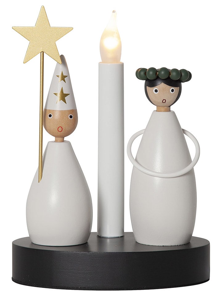 STAR Trading LED-Fensterleuchter "Christmas Joy" in Weiß - (L)21 x (B)16 cm - onesize