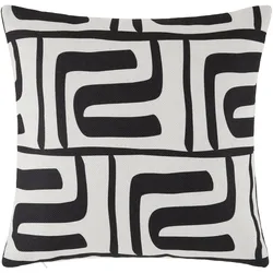 Zierkissen Ottawa Schwarz/Beige ca. 40x40cm