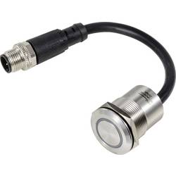 TRU COMPONENTS TC-12835304 TC-PS223P10YSSR12T M12 MALE CONNECTOR Piezotaster 24 V 0.2 A 1 x Aus/(Ein) tastend Rot (Ø) 28.5 mm 1 St.