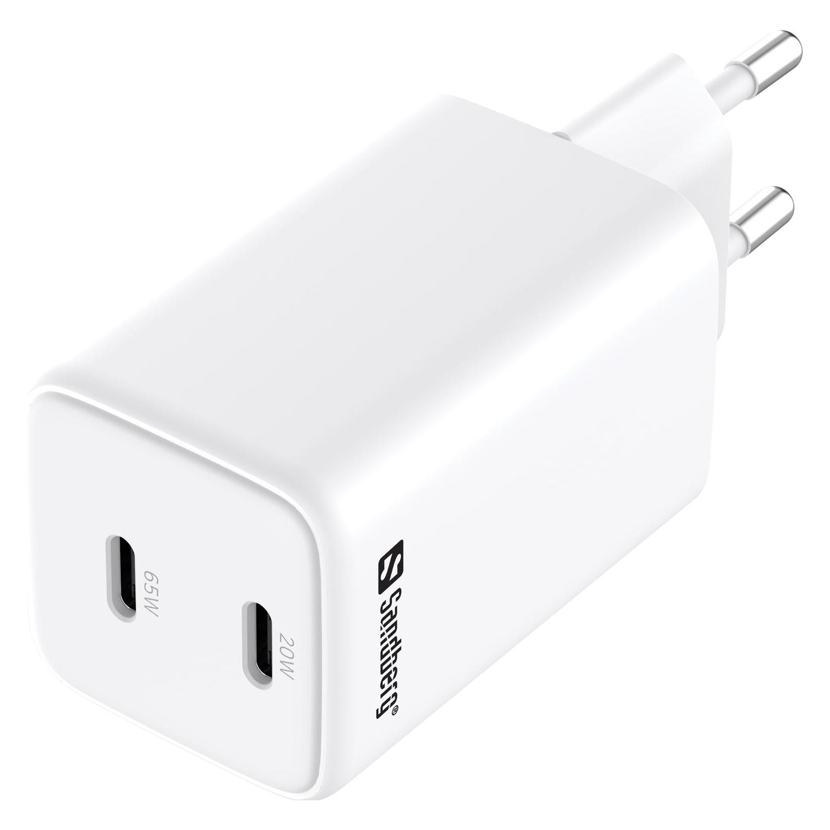 Sandberg AC Charger Dual USB-C PD65W EU (65 W, 2 Ports) (441-56)