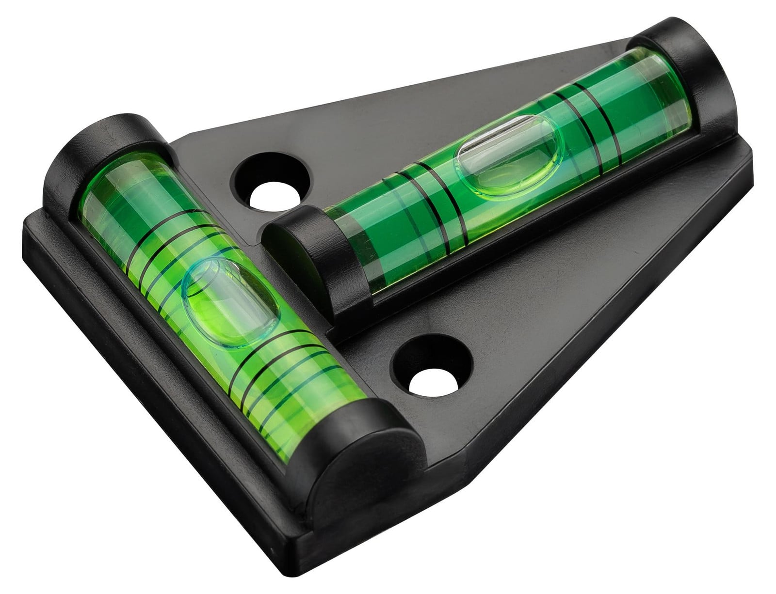 Wiltec magnetische kruiswaterpas met 2 libellen, compacte mini-waterpas van ABS voor campers en bouw