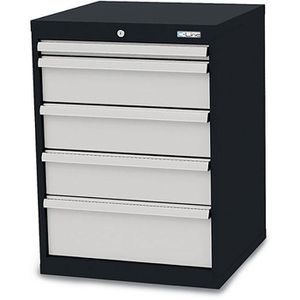 Simplaflex Schubladenschrank CL6H081031, Metall, 5 Schübe, lichtgrau, (B/H/T) 60 x 82 x 58cm
